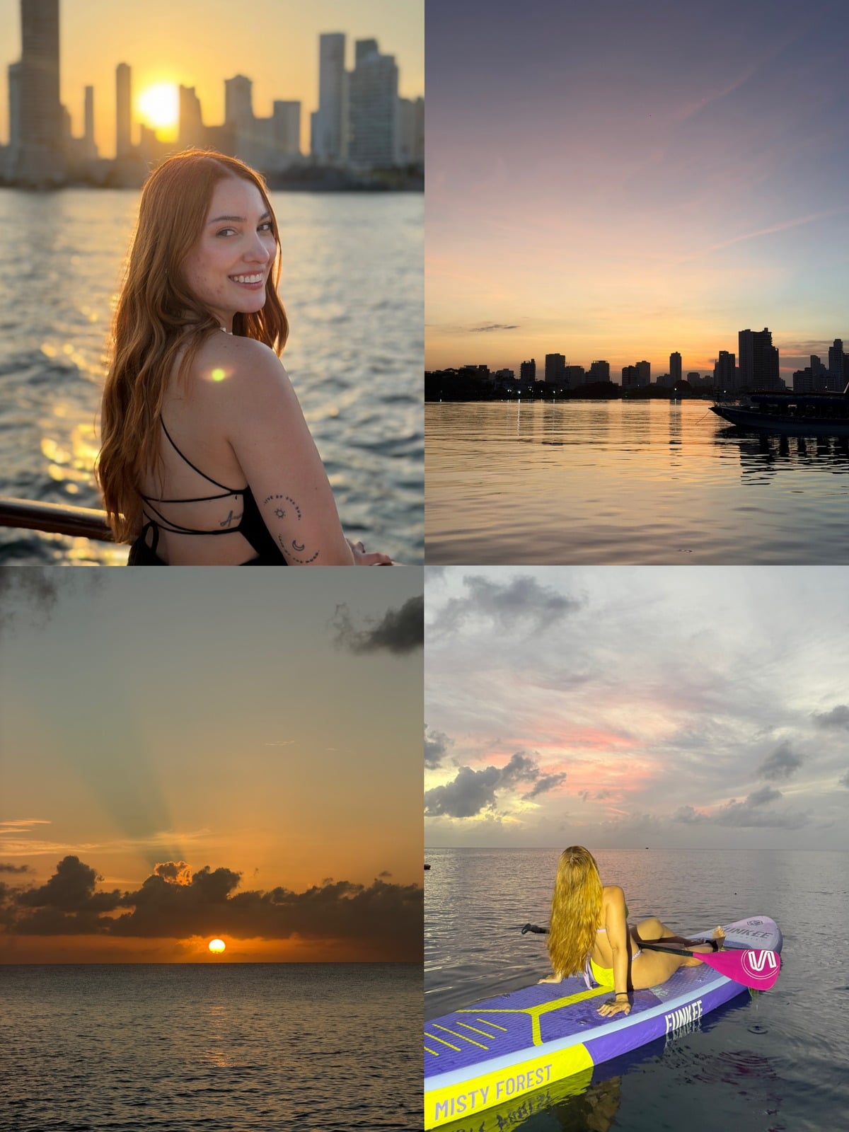 Estefanía Restrepo al atardecer